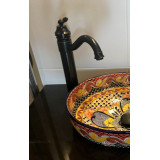 Madonna Black - Schwarzer Waschtischmischer Retro