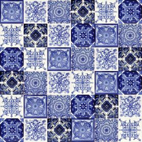 Toño - Blaues Mexikanische Keramikfliesen 10x10 cm - 30 Stück