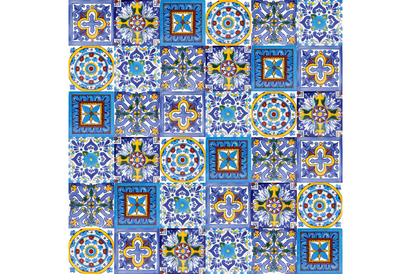 Armando - Mexikanische Keramik Fliesen - Patchwork