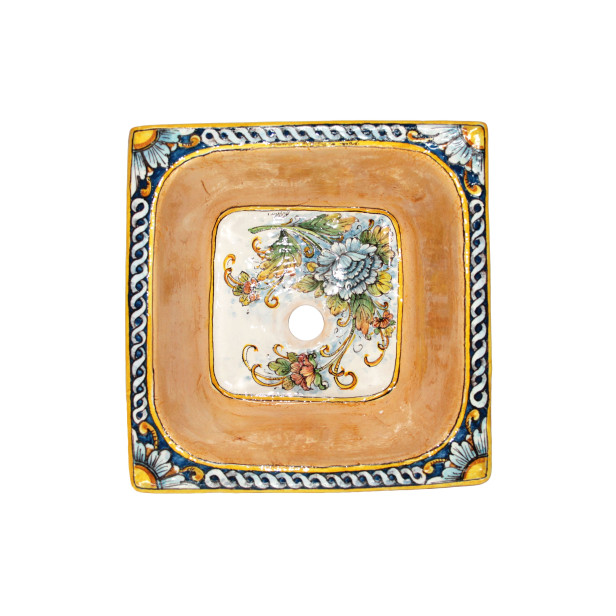 KWADRATOWE UMYWALKI CERAMICZNE Z WŁOCH 52x52 cm