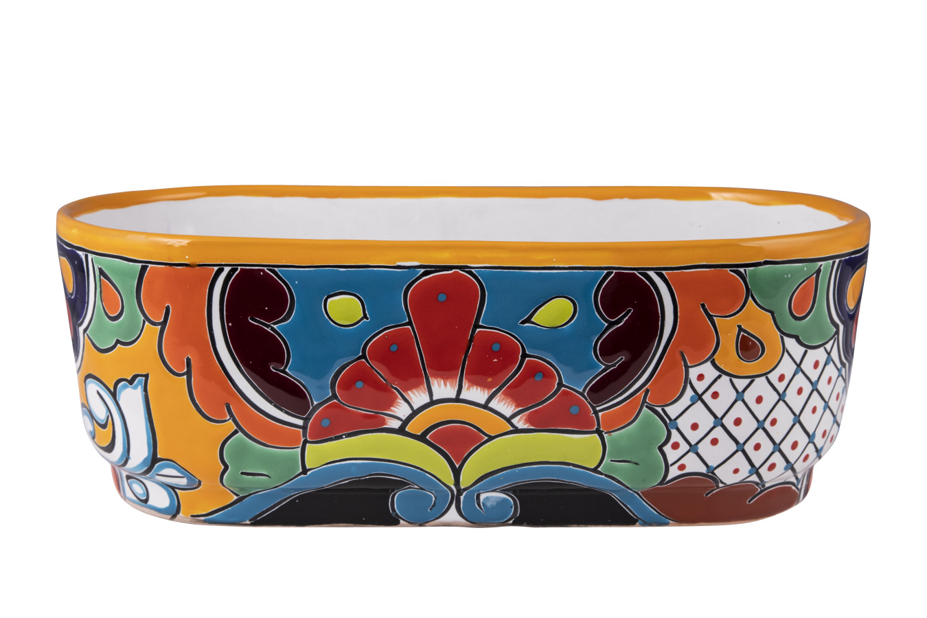 Canoa - länglicher Blumentopf aus Keramik