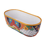 Canoa - länglicher Blumentopf aus Keramik