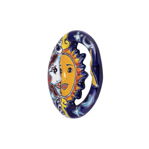 Keramische Dekoration - mexikanische Ellipse - 21 cm