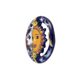 Keramische Dekoration - mexikanische Ellipse - 21 cm