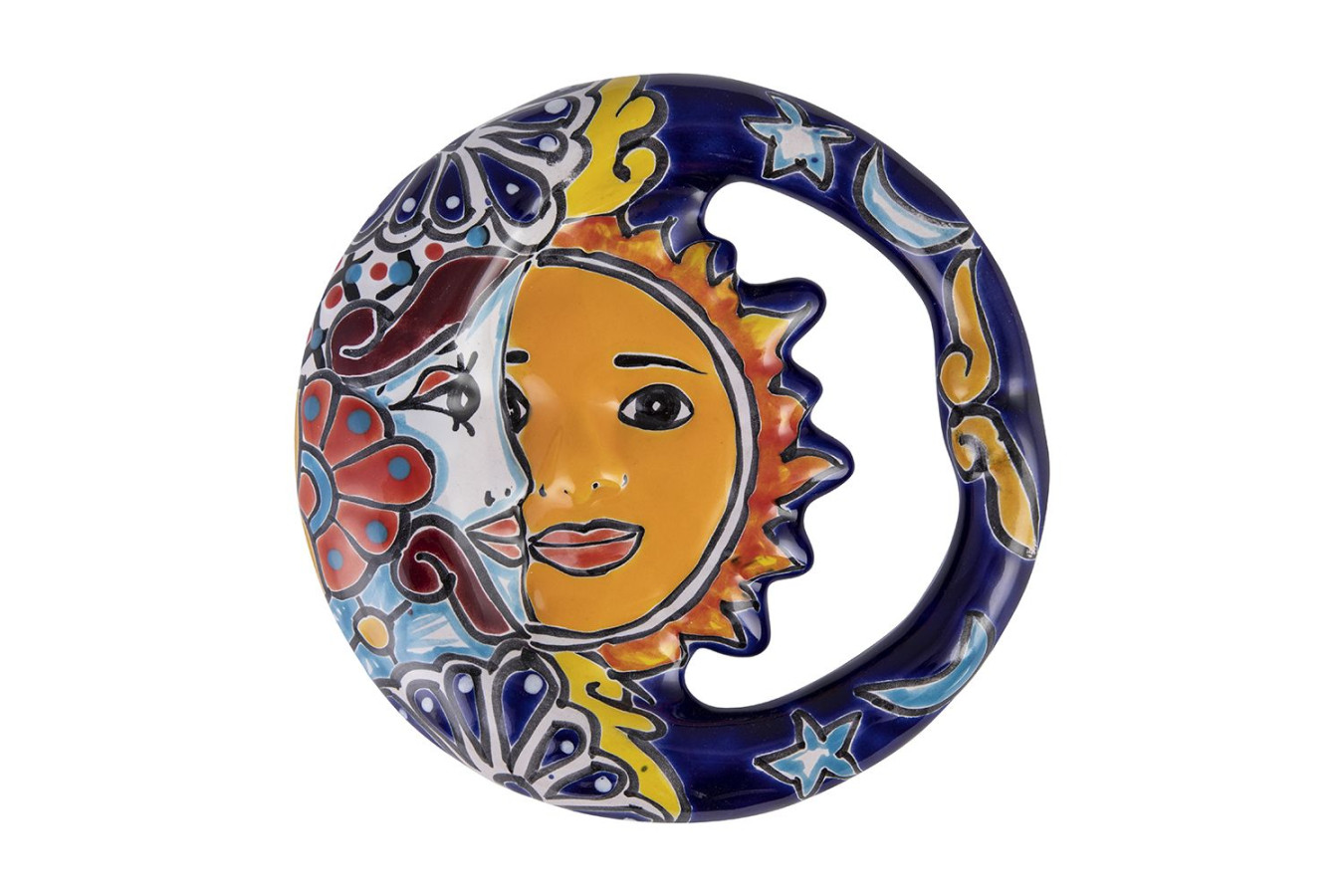 Keramische Dekoration - mexikanische Ellipse - 21 cm