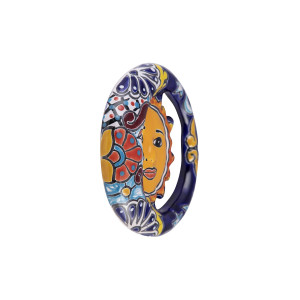 Keramische Dekoration - mexikanische Ellipse - 21 cm