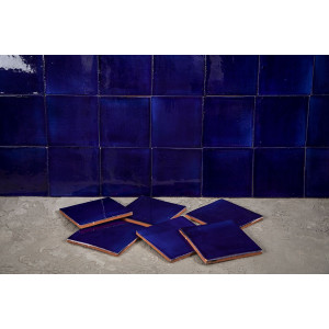 Azul Brillante - dunkelblau mexikanische Fliesen - 90 Stück