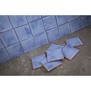 Azul Mezclilla Delgado - Talavera einfarbige Fliesen - 90 Stück