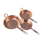 Kupferpfannen set aus Mexiko