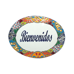 Handbemalte Keramik-Plakette - Türschild