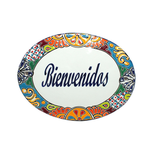 Handbemalte Keramik-Plakette - Türschild