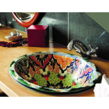 Deikun - Mexikanisches Talavera buntes Waschbecken