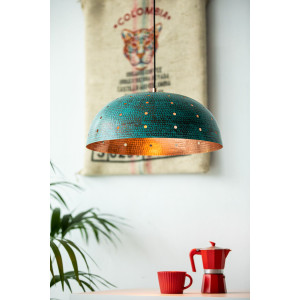 Sandia Agujero Verde - Kupfer Lampe mit Patina überzogen
