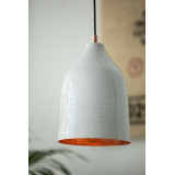 Trompeta blanca - Kupferlampe mit weißer Patina