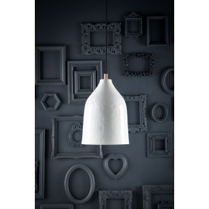 Trompeta blanca - Kupferlampe mit weißer Patina