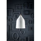 Trompeta blanca - Kupferlampe mit weißer Patina