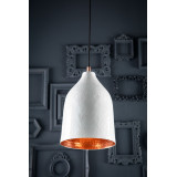 Trompeta blanca - Kupferlampe mit weißer Patina