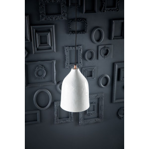 Trompeta blanca - Kupferlampe mit weißer Patina