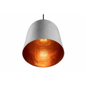 Trompeta blanca - Kupferlampe mit weißer Patina