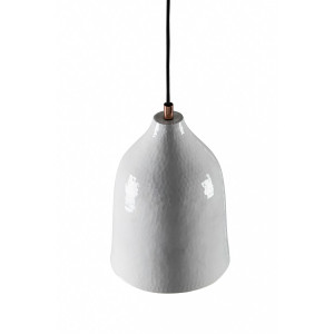 Trompeta blanca - Kupferlampe mit weißer Patina