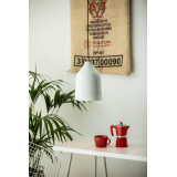 Trompeta blanca - Kupferlampe mit weißer Patina