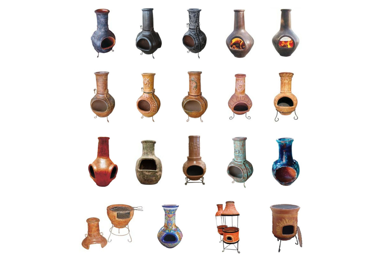 Mexikanische Chimenea-Kamine