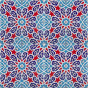 Asli - Iznik Keramikfliesen 20x20 cm, Packung mit 12 Stück (0,48 m2) 