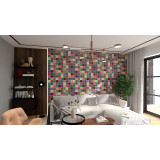 Ciruela - Patchwork aus einfarbigen Fliesen - 90 Stück. 1 m2