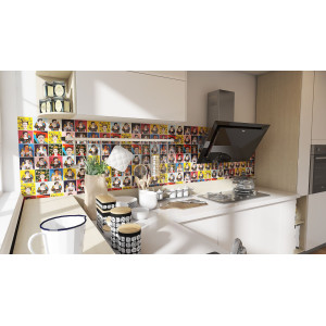 Fridas - Farbiges Patchwork im Pop-art Stil