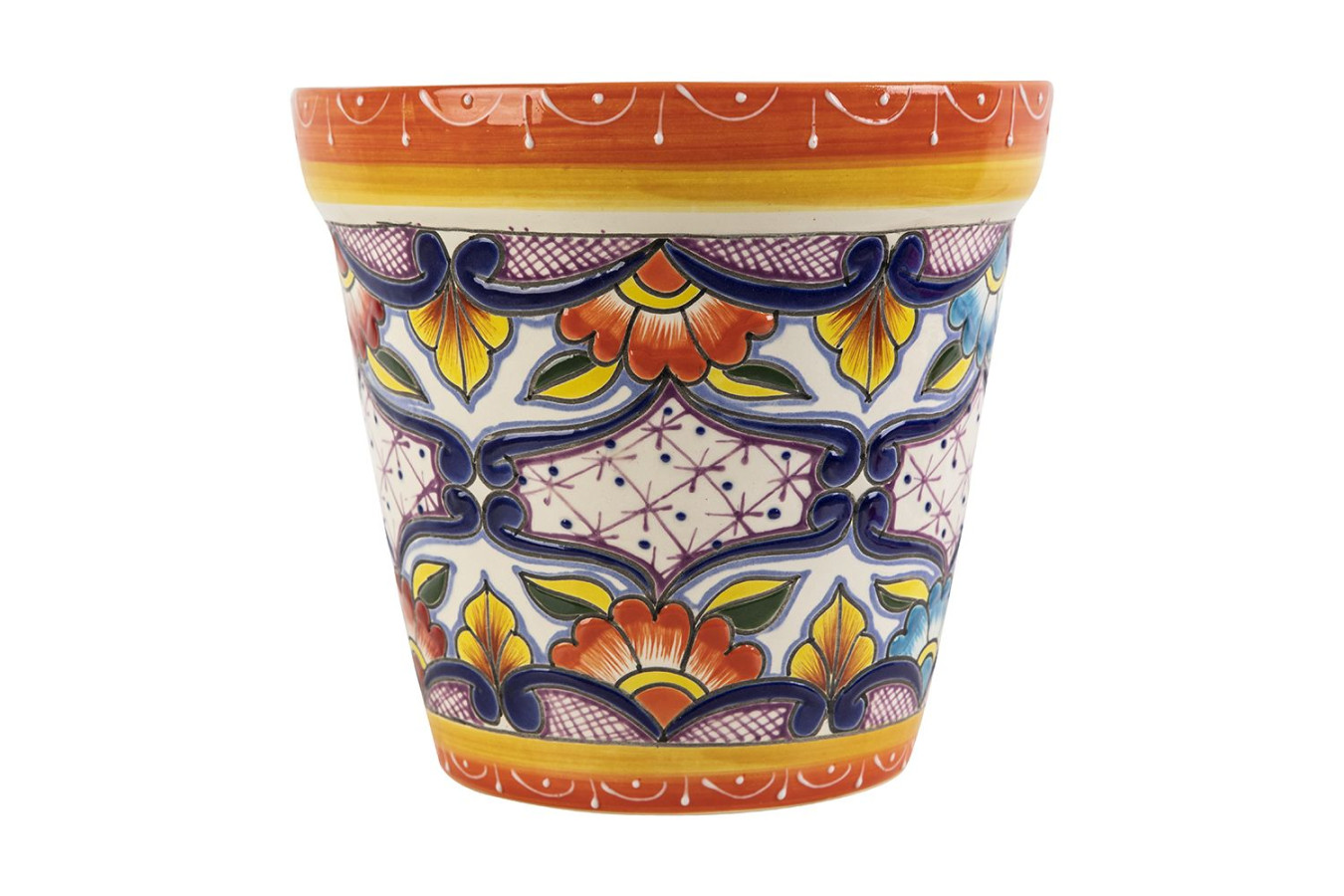 Ornamentaler mexikanischer Blumentopf, groß - 32 cm