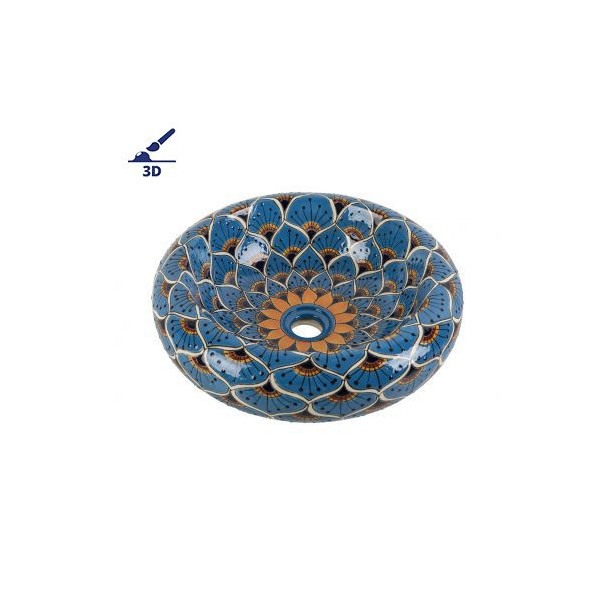 Azura Prima - Keramik Waschbecken mit relief