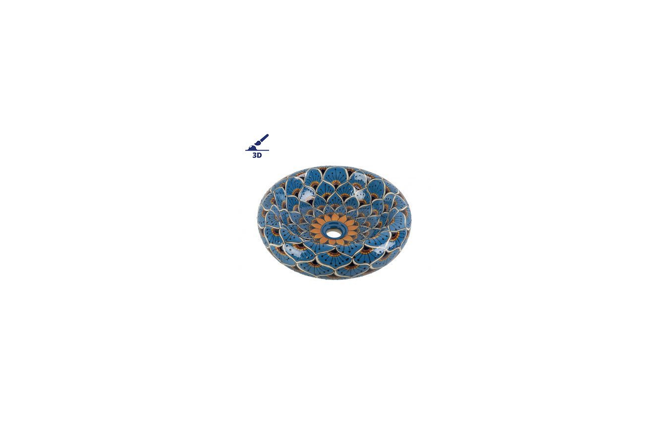 Azura Prima - Keramik Waschbecken mit relief