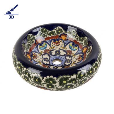 Juanetta Prima - Keramikwaschbecken mit erhabenem Muster