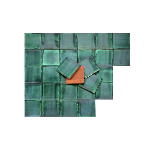 Verde Deslavado - Einfarbige Fliesen Talavera