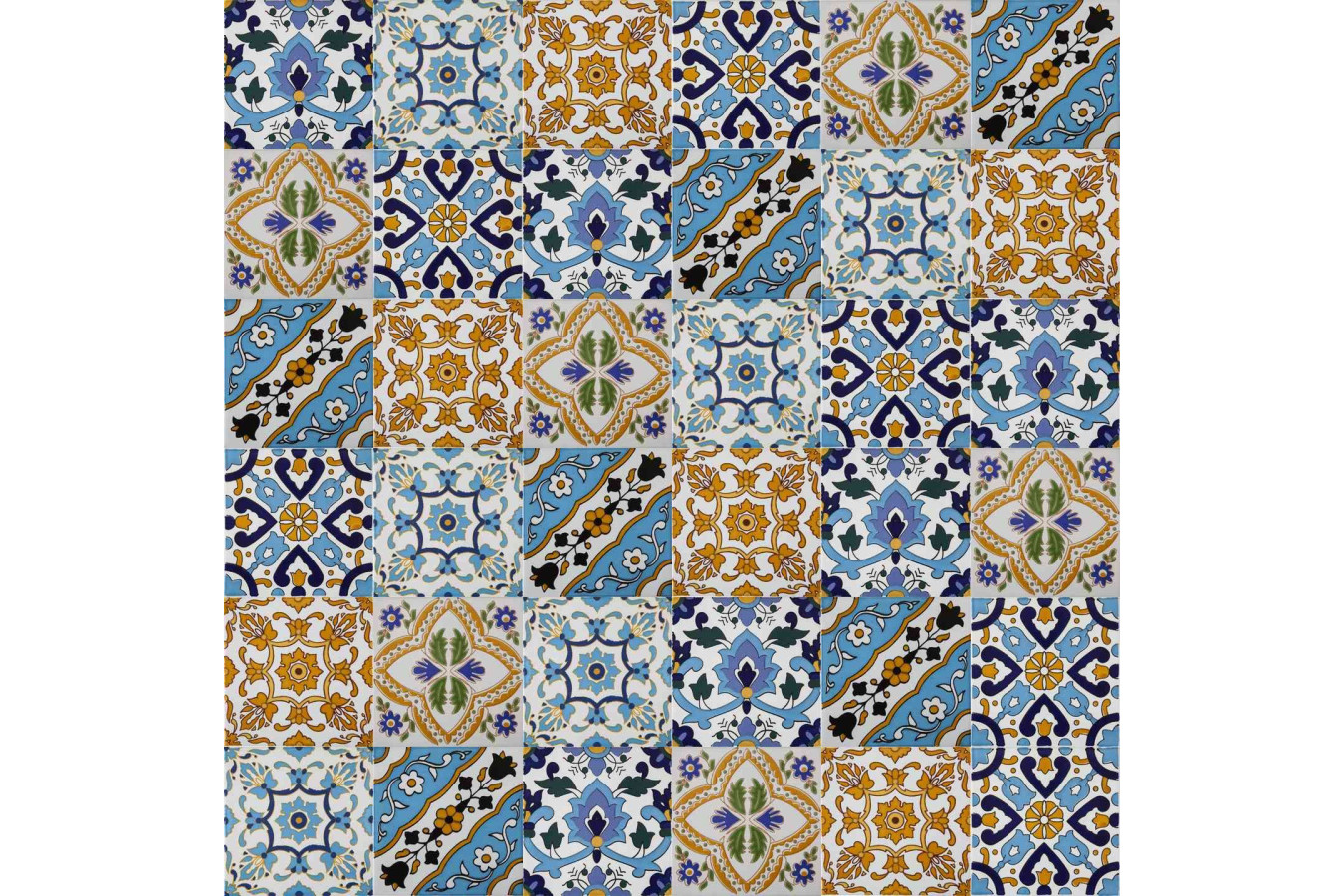 Doria - Patchwork aus Keramikfliesen 15x15 cm, 24 Fliesen pro Karton ( 0,5m2 )