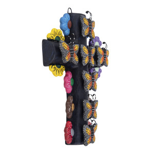 Cruz mariposa - Kreuz mit Schmetterlingen, Volkskunst aus Mexiko
