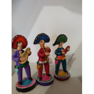 Mariachi vivo - Musikerfigur - Kunsthandwerk aus Mexiko - Höhe 8 cm