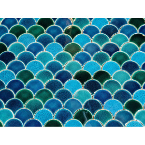 Fischschuppen Mosaik Fliesen 