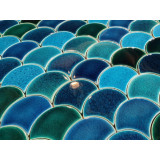 Fischschuppen Mosaik Fliesen 