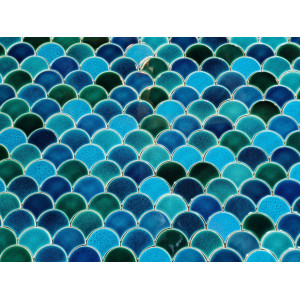 Fischschuppen Mosaik Fliesen 