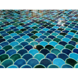 Fischschuppen Mosaik Fliesen 