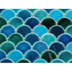 Fischschuppen Mosaik Fliesen 