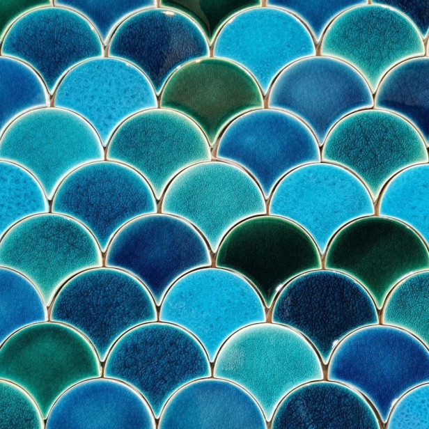 Fischschuppen Mosaik Fliesen 
