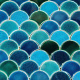 Fischschuppen Mosaik Fliesen 