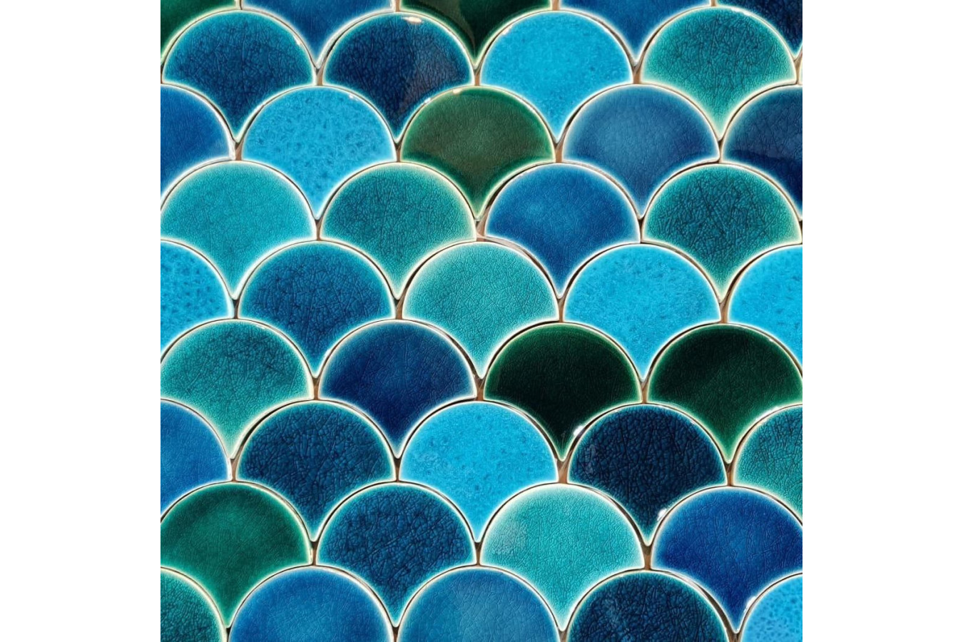 Fischschuppen Mosaik Fliesen 