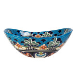 La Reina prima - Talavera mexikanisches Waschbecken mit Relief verziertes