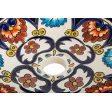 La Reina prima - Talavera mexikanisches Waschbecken mit Relief verziertes