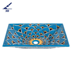 Azura prima - Aufsatzwaschbecken mit Relief verziertes