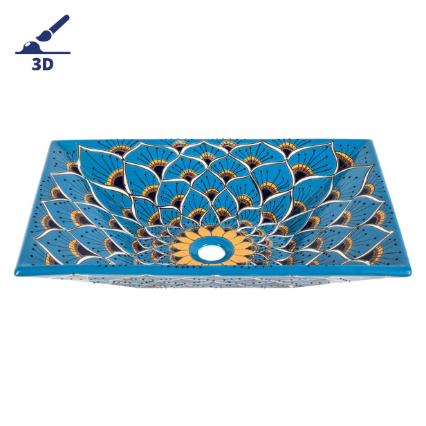 Azura prima - Aufsatzwaschbecken mit Relief verziertes