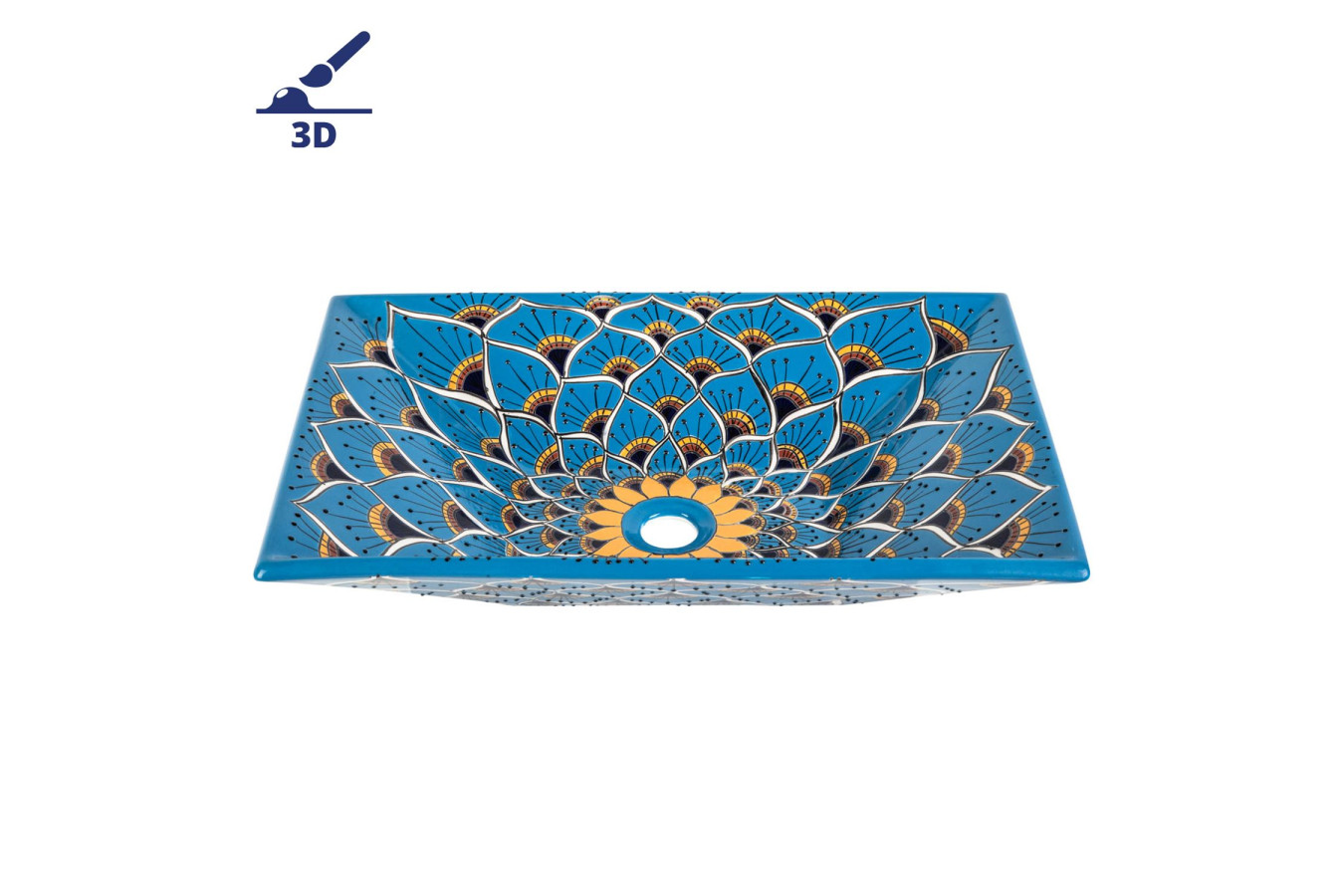 Azura prima - Aufsatzwaschbecken mit Relief verziertes